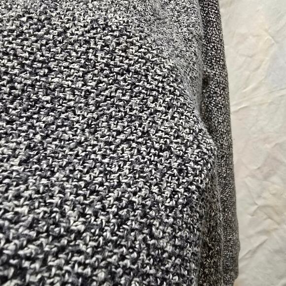 Madewell black white speckled heathered crossover back crewneck sweater XL - Picture 12 of 12